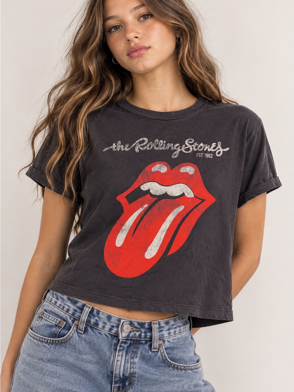 Vintage Rolling Stones Graphic T-Shirt | New Look 915 | Girls 12-13 | Black